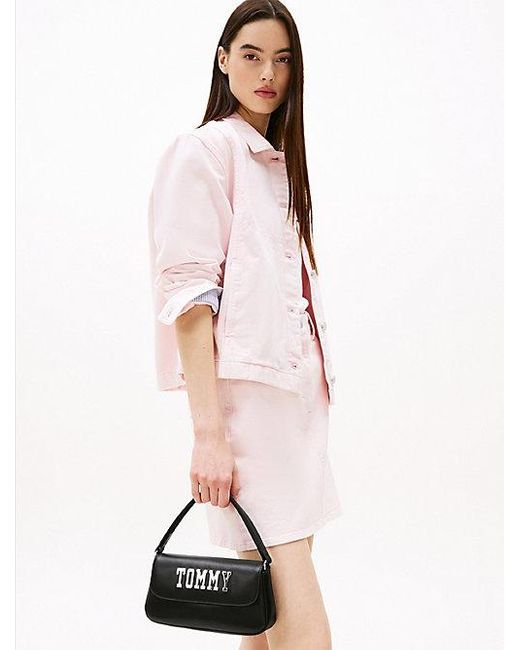 Tommy Hilfiger Crossbodytas Met Flap En Handvat in het Black