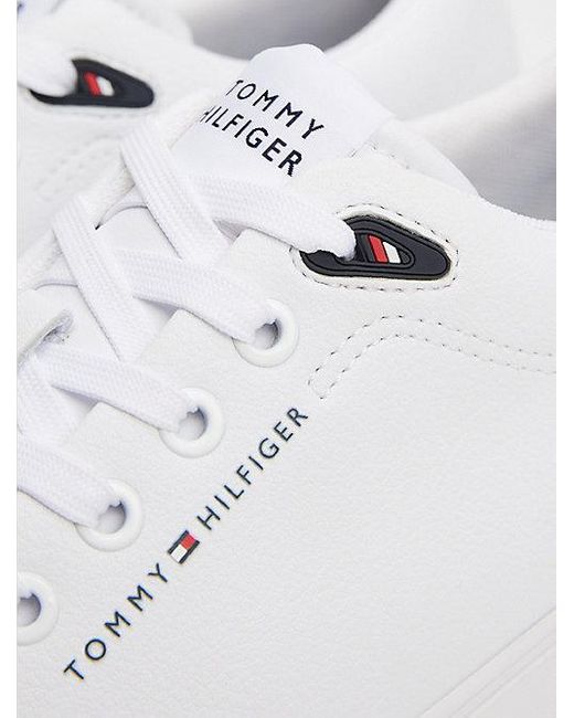 Tommy Hilfiger Th Hi Vulc Core Low Lth Ii Ess Fm0fm05511 Top in het White voor heren