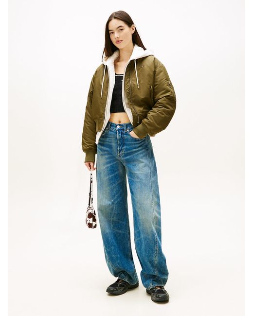 Tommy Hilfiger Natural Sleeve Pocket Twill Bomber Jacket