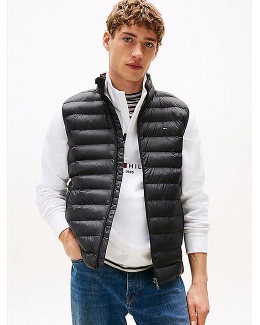 Chaleco Acolchado Plegable Tommy Hilfiger de hombre de color Black