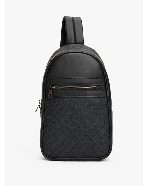 Zaino Monospalla Th Monogram di Tommy Hilfiger in Black da Uomo