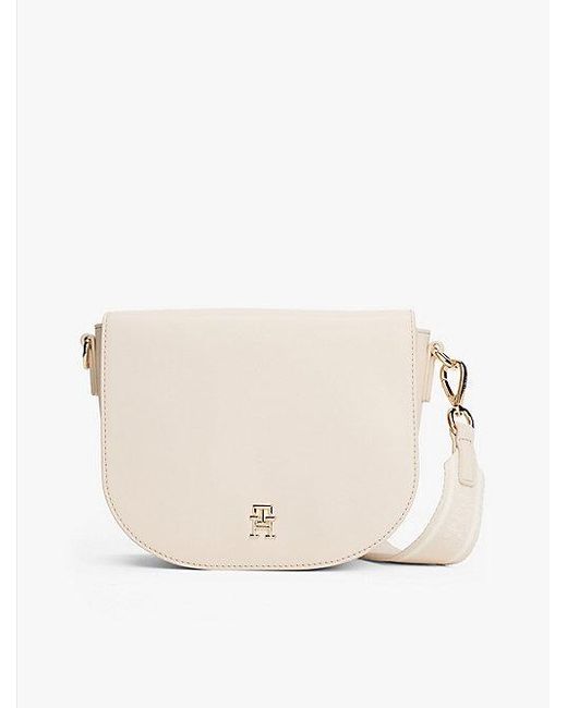 Tommy Hilfiger Crossbodytas Met Logoband in het Natural