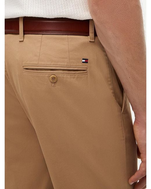 Tommy Hilfiger Natural 1985 Denton Slim Straight Twill Chinos for men