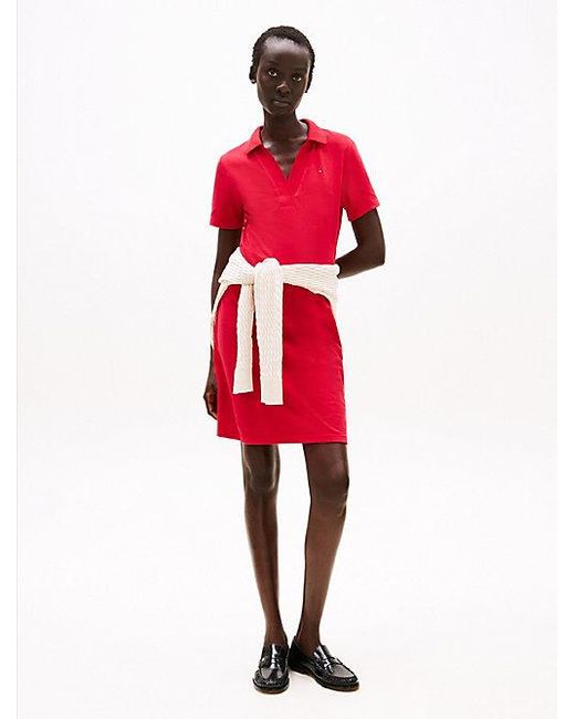 Tommy Hilfiger Red 1985 Slim Fit Mini-Polokleid
