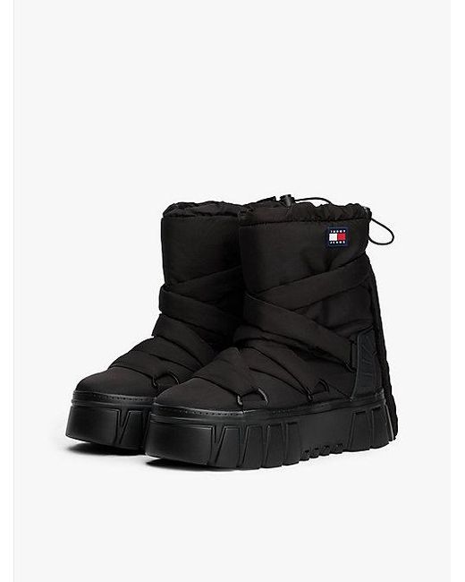 Tommy Hilfiger Hybride Snowboot Met Warme Voering En Profielzool in het Black