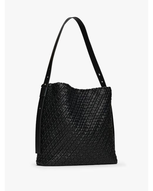 Tommy Hilfiger Black Th Monogram Braided Hobo Bag