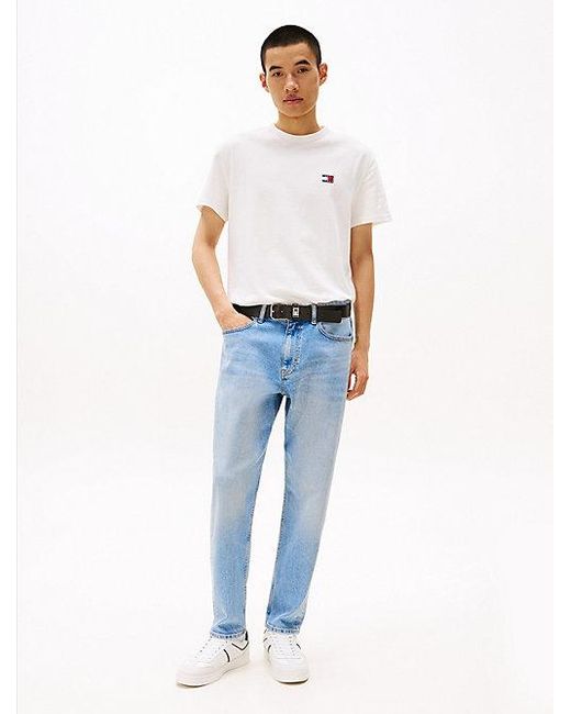 Tommy Hilfiger T-Shirt Met Ronde Hals En Tommy-Badge in het White voor heren