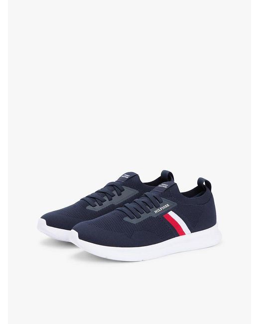 Tommy Hilfiger Blue Hilfiger Monotype Lightweight Knit Trainers for men