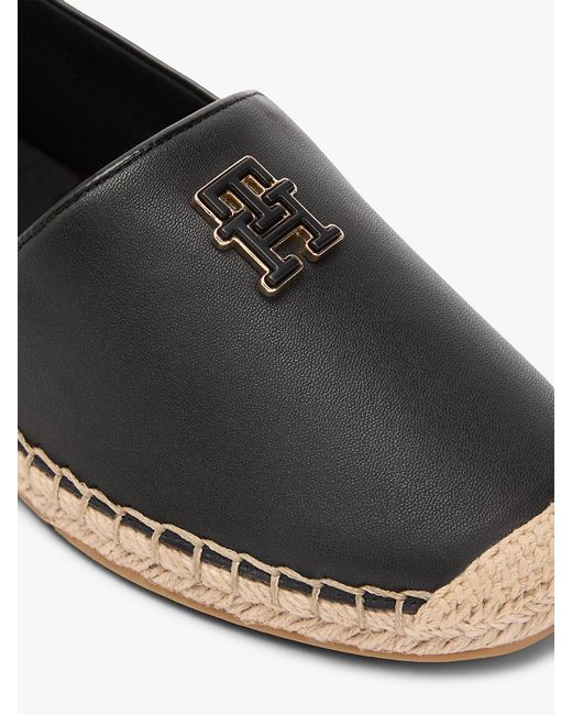 Tommy Hilfiger White Th Monogram Leather Espadrilles