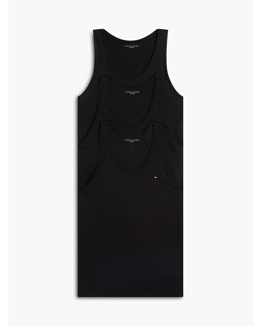 Tommy Hilfiger Blue 3-Pack Signature Lounge Tank Tops for men