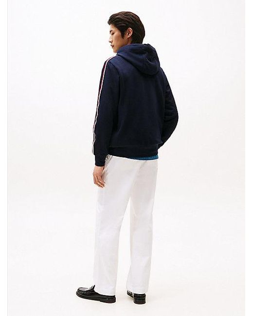Tommy Hilfiger Hoodie Mit Tunnelzug Und Global-Streifen in Blue für Herren