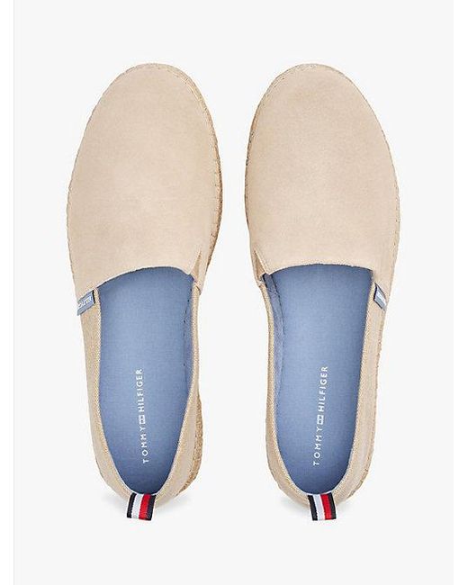Tommy Hilfiger Espadrille Aus Wildleder Mit Flexibler Sohle in Natural für Herren