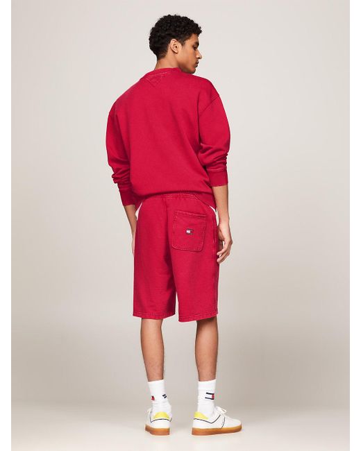 Tommy Hilfiger Red Archive Basketball Sweat Shorts for men