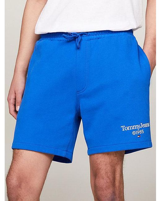 Tommy Hilfiger Relaxed joggingshort Met Logo in het Blue voor heren