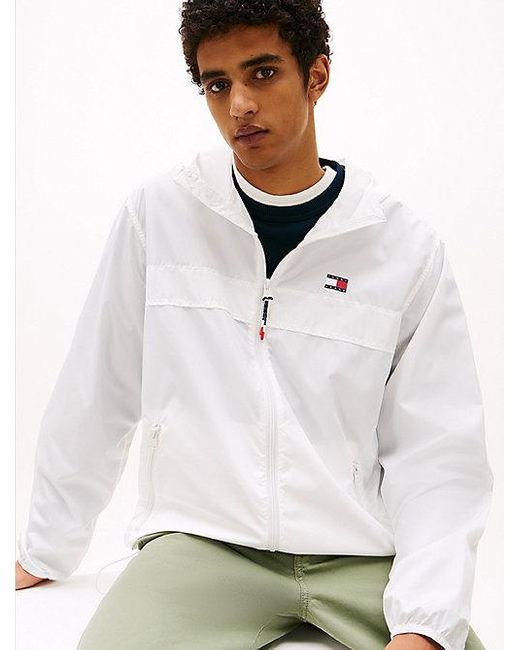 Tommy Hilfiger Lichtgewicht Chicago Windbreaker in het White voor heren