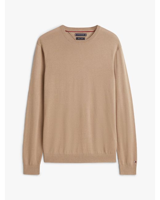 Tommy Hilfiger Natural New York Label Crew Neck Jumper for men