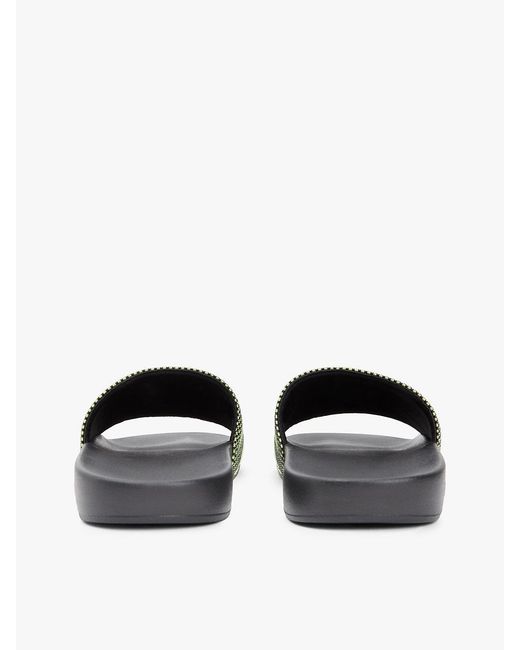 Tommy Hilfiger Green Jacquard Strap Slides for men