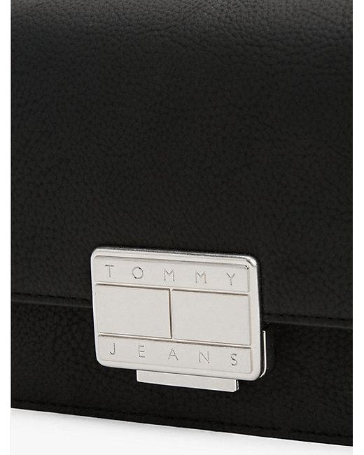 Tommy Hilfiger Crossbodytas Met Flapsluiting En Logo-Embleem in het Black
