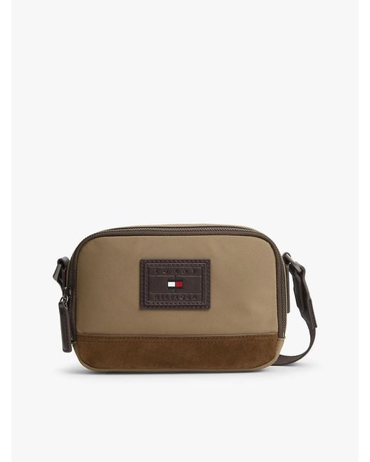 Tommy Hilfiger Brown Heritage Colour-Blocked Crossbody Camera Bag for men