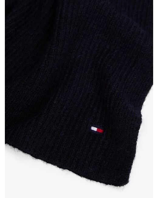 Écharpe Douce En Laine À Drapeau Tommy Tommy Hilfiger en coloris Black