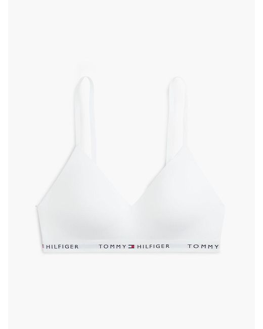 Tommy Hilfiger White Repeat Logo Underband Push-Up Bralette