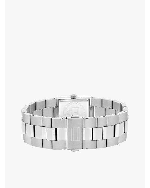 Tommy Hilfiger White Stainless Steel Square Dial Bracelet Watch