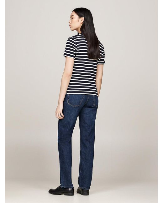Tommy Hilfiger Blue Slim V-neck T-shirt