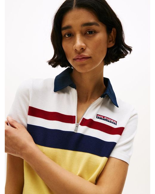 Tommy Hilfiger Yellow Hilfiger Sailing Regular Colour-blocked Polo Shirt