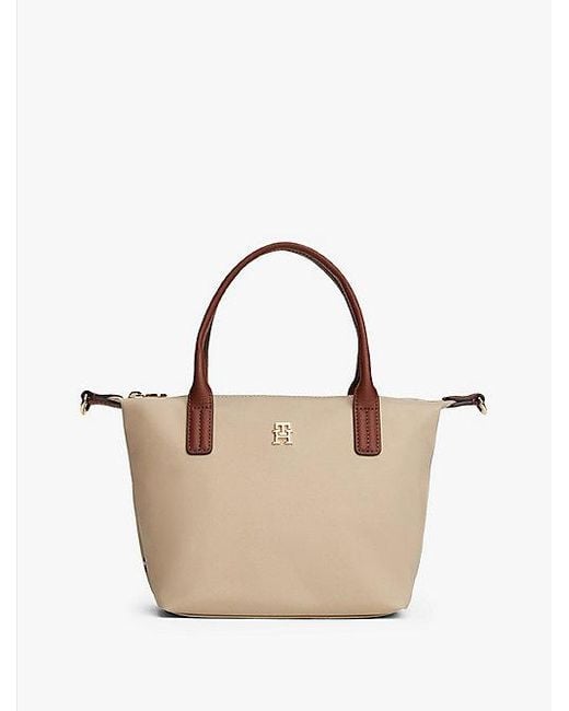 Tommy Hilfiger Shopper Met Crossbodyband Van Webbing in het Natural