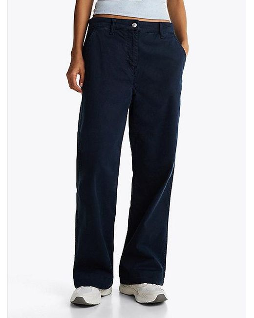 Pantalón Mia Con Corte Amplio Tommy Hilfiger de color Blue