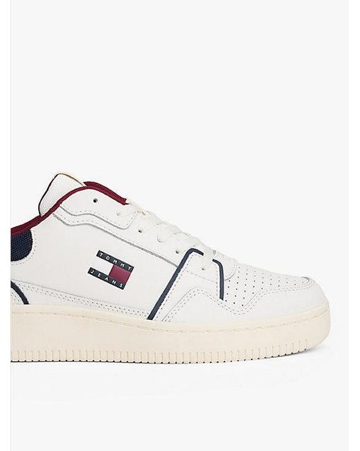 Tommy Hilfiger Retro Basketbalsneaker Met Fijne Profielzool in het Multicolor voor heren