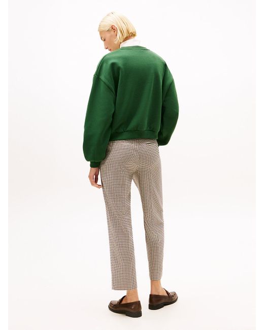 Felpa Relaxed Fit Con Stemma Th Ricamato di Tommy Hilfiger in Green