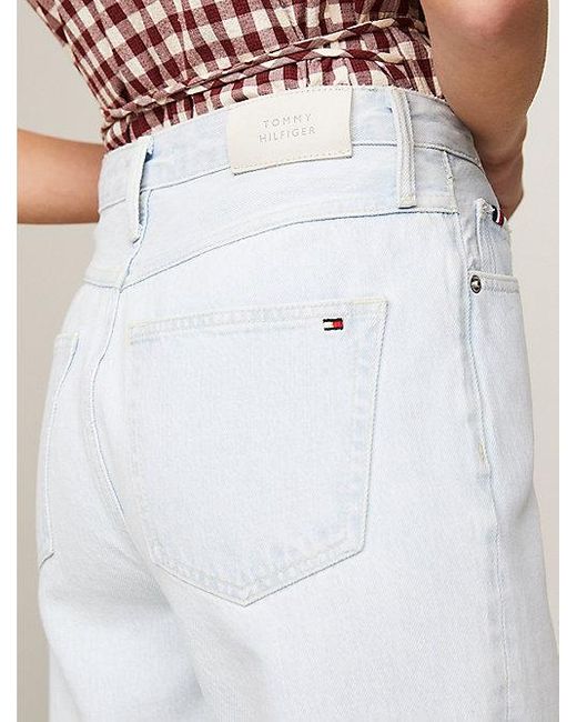 Tommy Hilfiger White Classics enge Straight Jeans mit hohem Bund