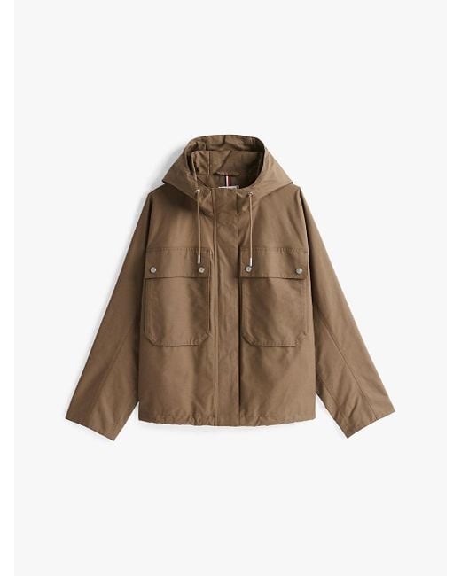 Tommy Hilfiger Green Oversized Pocket Relaxed Parka