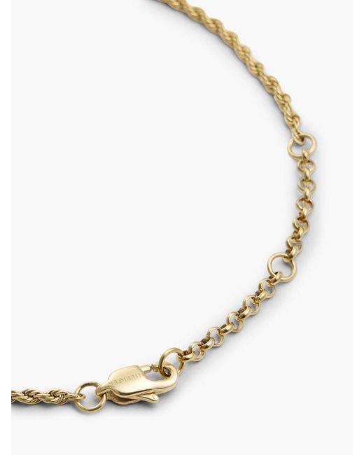 Tommy Hilfiger Metallic Plated Rope Chain Nautical Charm Necklace