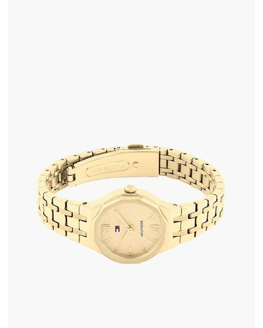 Tommy Hilfiger Metallic Plated Frosted Dial Chain-Link Watch
