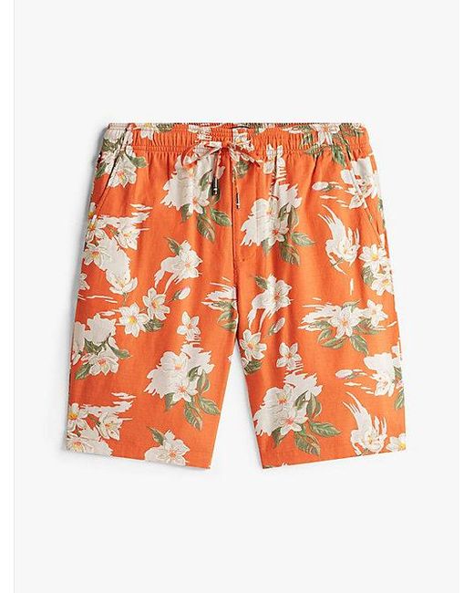Tommy Hilfiger Mercer Relaxed Fit Shorts Mit Blumen-Print in White für Herren