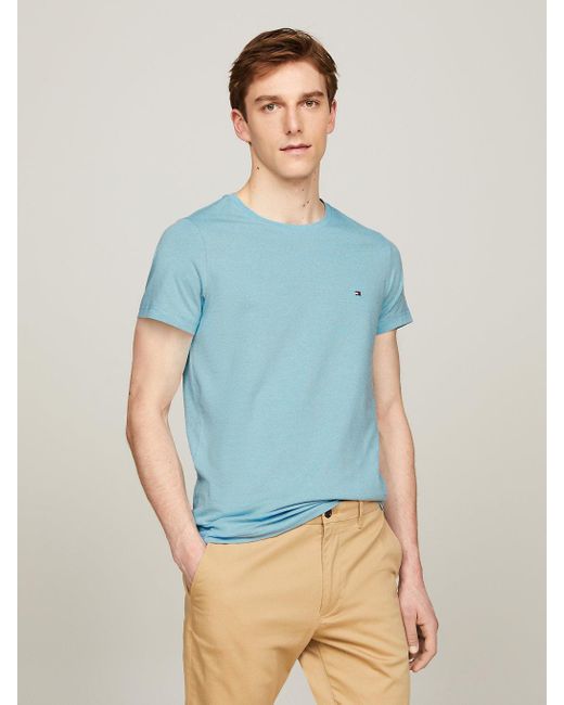 T-shirt extra slim à drapeau brodé Tommy Hilfiger pour homme en coloris Blue