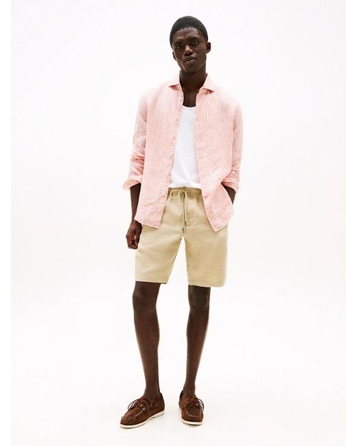 Shorts Harlem Relaxed Fit di Tommy Hilfiger in Pink da Uomo