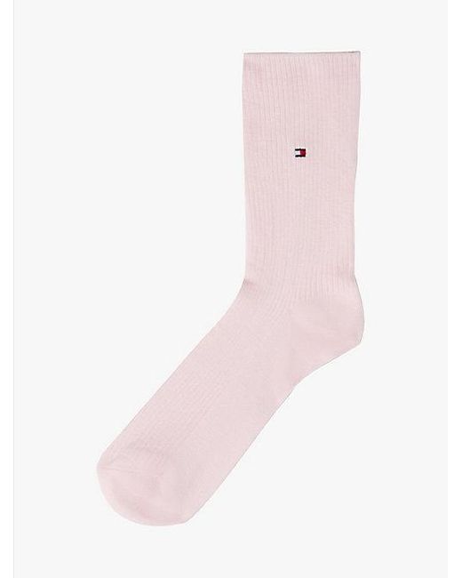 Tommy Hilfiger Ribgebreide Sokken in het Pink