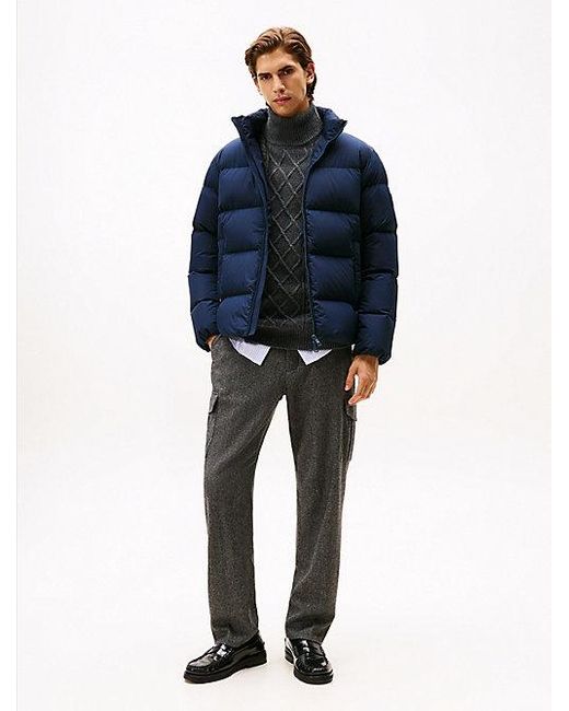 Tommy Hilfiger Waterafstotend Pufferjack Met Dons in het Blue voor heren