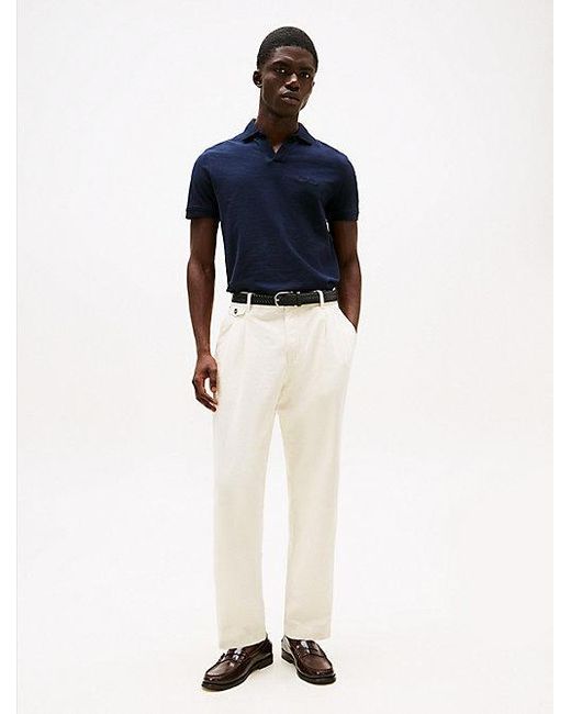 Polo De Felpa Con Corte Regular Tommy Hilfiger de hombre de color Blue