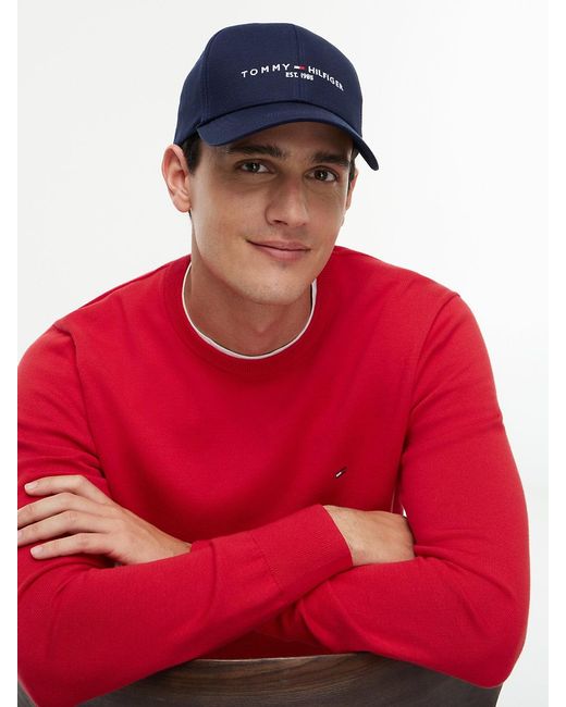 Tommy Hilfiger Blue Established 1985 Cap Desert Sky for men