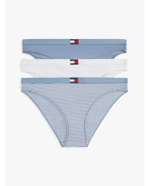Tommy Hilfiger Blue 3-Pack Heritage Flag Logo Briefs