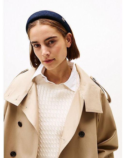 Diadema Vaquera Chic Con Monograma Th Tommy Hilfiger de color Blue