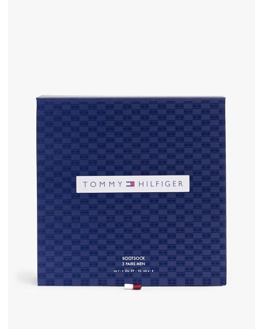 Confezione Regalo 3 Pack Calzini di Tommy Hilfiger in Blue da Uomo