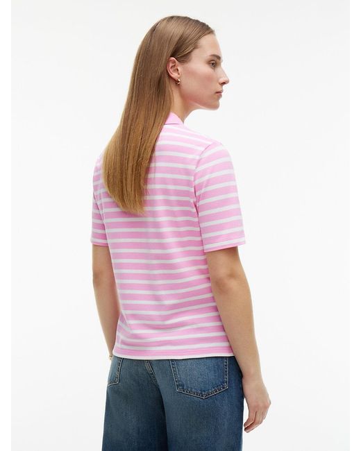 Tommy Hilfiger Pink 1985 Regular Fit Pique Polo Shirt