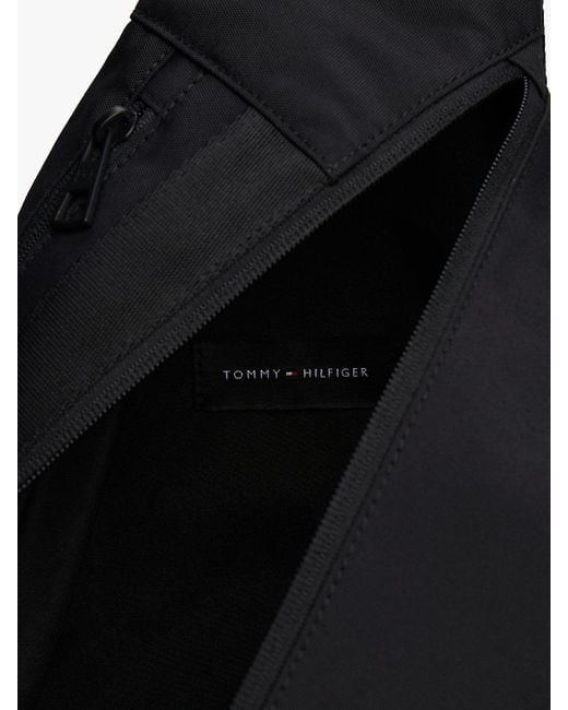 Zaino Monospalla Con Logo di Tommy Hilfiger in Black da Uomo