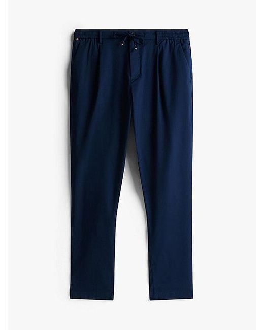 Tommy Hilfiger Performance Harlem Tapered Broek Van Twill in het Blue voor heren