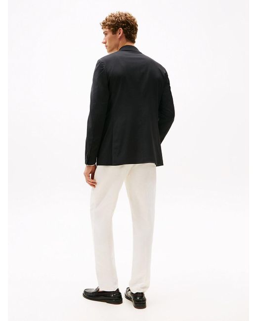 Tommy Hilfiger Black Wool Blend Slim Blazer for men